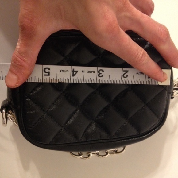Brighton black leather quilted mini evening bag - Picture 4 of 5
